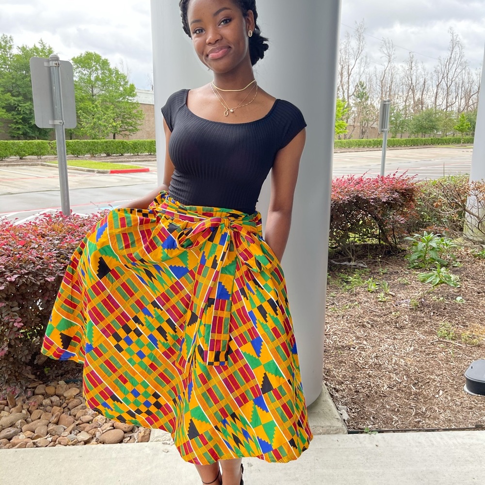 African clothing for women Ankara Kente skirt